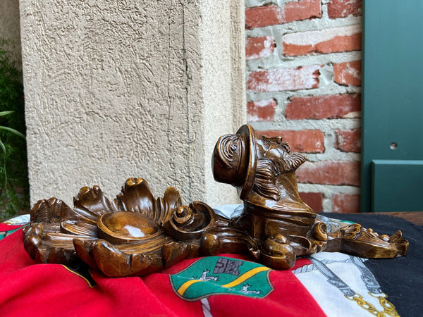 Antique French Wall Hanging Plaque Breton Brittany Carved Walnut c1890