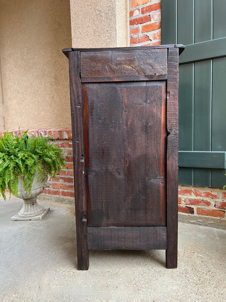 Antique French Cabinet Carved Oak Demeter Harvest Cornucopia Greek Goddess