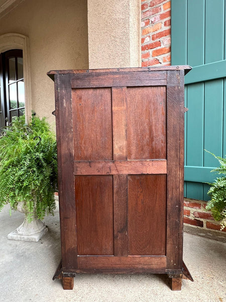 Antique French Cabinet Bar Sideboard Baroque Carved Oak c1880 Bookcase