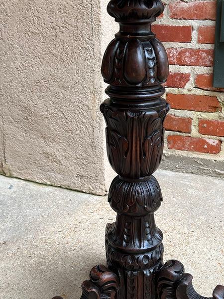 Antique English Carved Display Pedestal Stand Jardiniere Plant Bronze Table