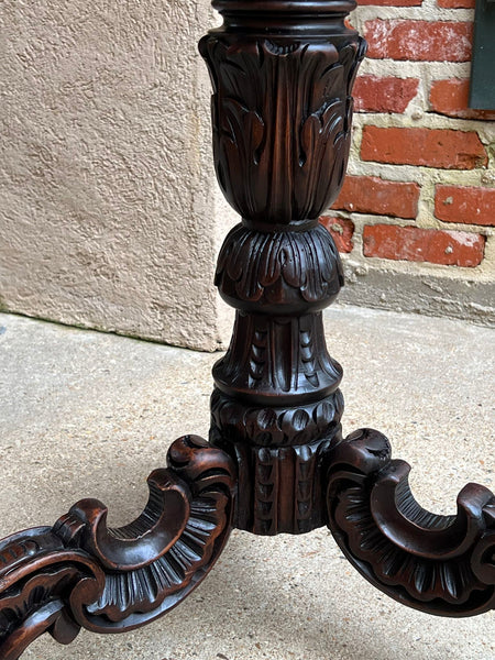 Antique English Carved Display Pedestal Stand Jardiniere Plant Bronze Table