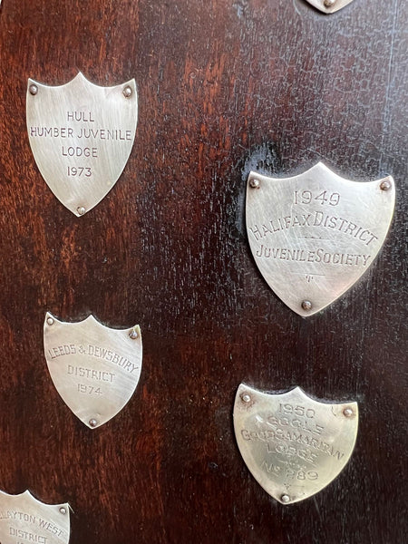 Antique English Order of the Odd Fellows Society Trophy Award c1939 Silver plate