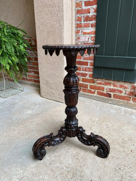 Antique English Carved Display Pedestal Stand Jardiniere Plant Bronze Table