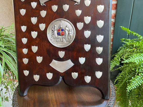 Antique English Order of the Odd Fellows Society Trophy Award c1939 Silver plate