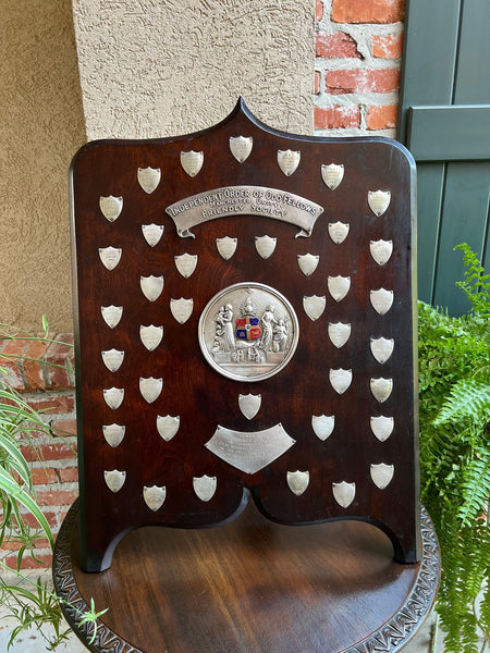 Antique English Order of the Odd Fellows Society Trophy Award c1939 Silver plate