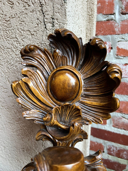 Antique French Wall Hanging Plaque Breton Brittany Carved Walnut c1890