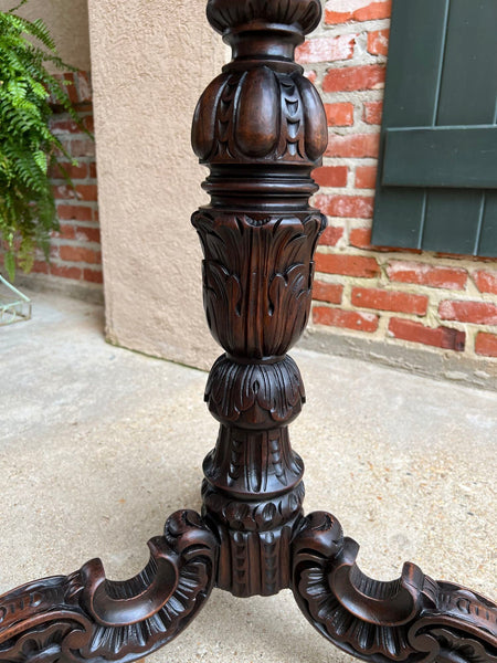 Antique English Carved Display Pedestal Stand Jardiniere Plant Bronze Table