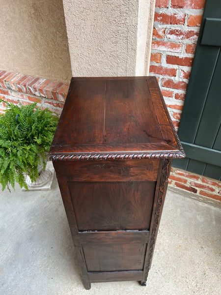 Antique French Cabinet Carved Oak Demeter Harvest Cornucopia Greek Goddess