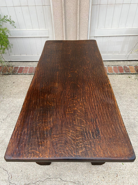Antique French Oak Dining Table Spanish Catalan Console Kitchen Island c1910