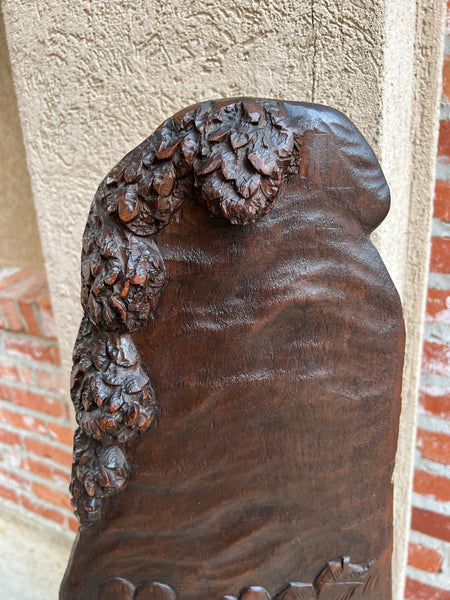 Antique French Carved Wood Wall Sculpture The Gleaners by Jean Francois Millet