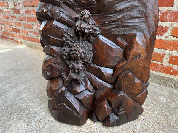 Antique French Carved Wood Wall Sculpture The Angelus by Jean Francois Millet