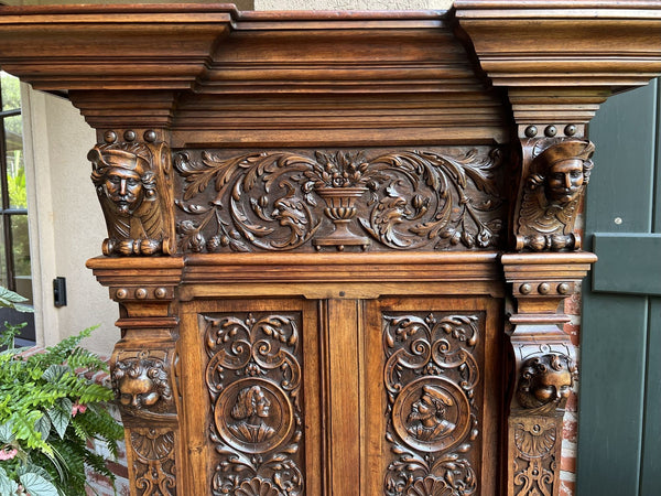 19th century French Carved Walnut Hall Bench Breton Brittany Pew Renaissance