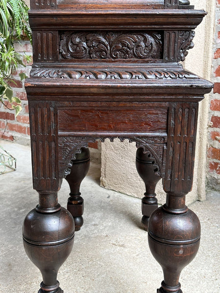 19th century French Carved Oak Cabinet Vestry Altar Wine Renaissance Dining Room
