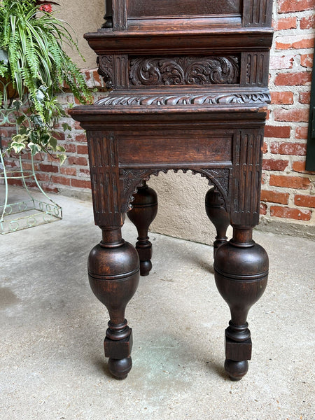 19th century French Carved Oak Cabinet Vestry Altar Wine Renaissance Dining Room