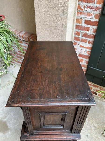 19th century French Carved Oak Cabinet Vestry Altar Wine Renaissance Dining Room