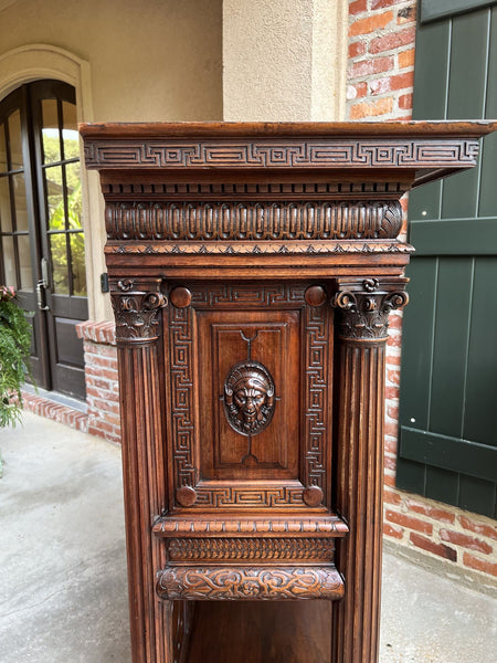 19th century French Cabinet Wine Liquor Greek Key Walnut Regency Sideboard