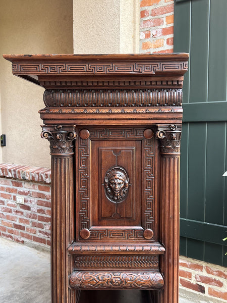 19th century French Cabinet Wine Liquor Greek Key Walnut Regency Sideboard