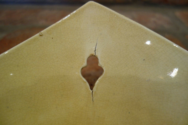 Antique French Majolica Barbotine Wall Pocket Flower Vase Confetti Staffordshire