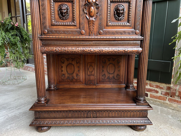 19th century French Cabinet Wine Liquor Greek Key Walnut Regency Sideboard