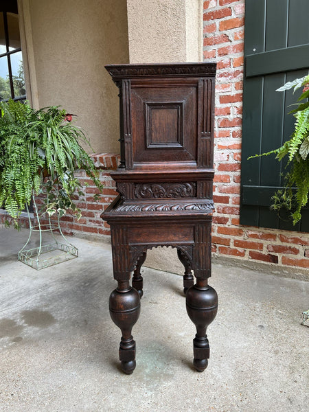 19th century French Carved Oak Cabinet Vestry Altar Wine Renaissance Dining Room