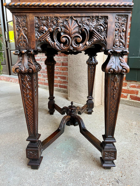 19th century French Carved Walnut Cabinet Bar Renaissance Wine Server Baroque