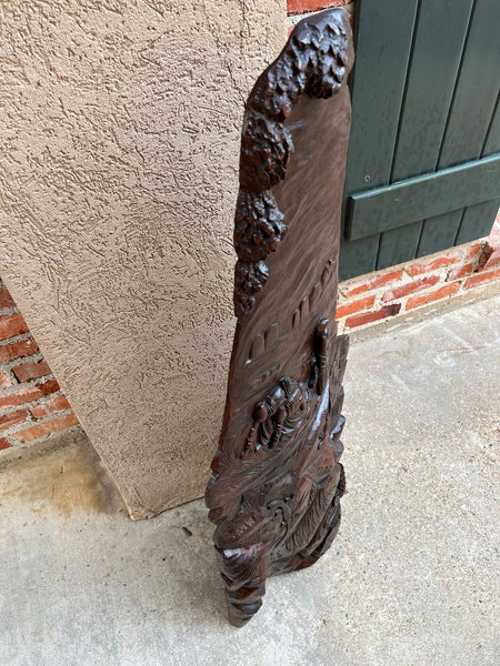 Antique French Carved Wood Wall Sculpture The Gleaners by Jean Francois Millet