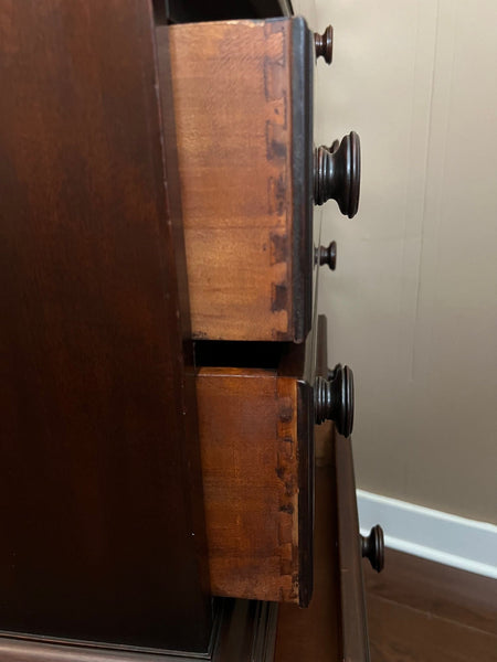 Vintage Chippendale Highboy Chest of Drawers Mahogany Ball and Claw Kindel c1950