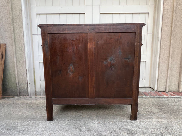 Antique French Louis XV Buffet Sideboard Cabinet Carved Oak Server c1920