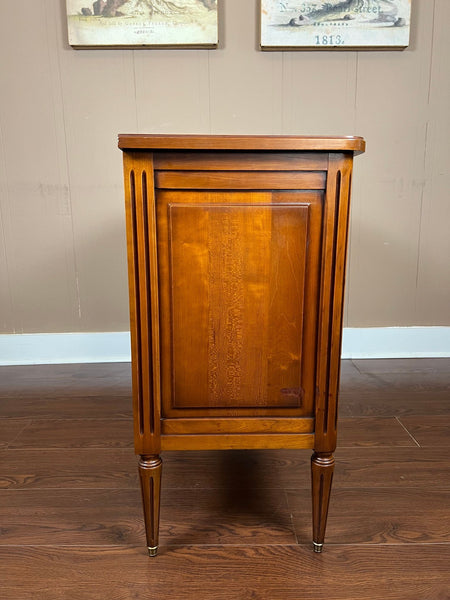Antique French Commode Chest of Drawers Louis XVI Walnut Brass c1940