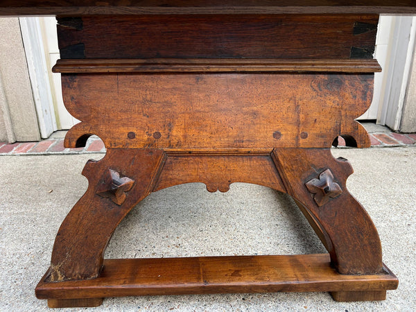 Antique French Butcher Block Baker’s Table Pétrin Farmhouse Kitchen Island c1790