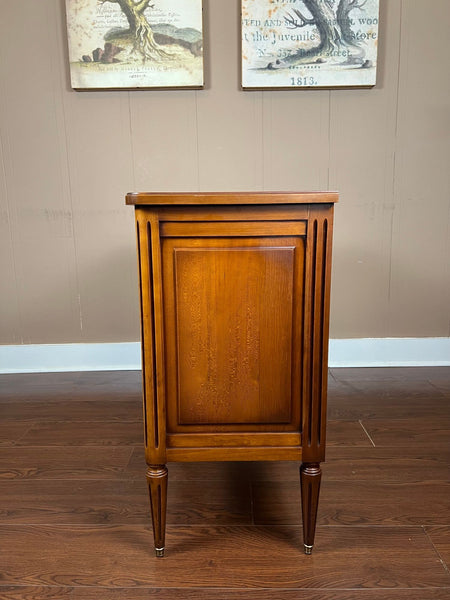 Antique French Commode Chest of Drawers Louis XVI Walnut Brass c1940