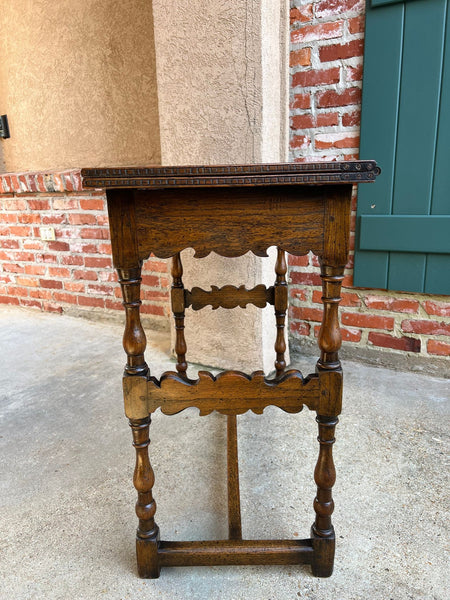 Antique English Game Table Flip Top Victorian Oak c1880 Mahjong Square Table