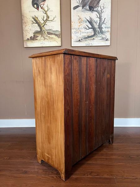 Antique English Country Pine Chest of Drawers 5 Drawer Dresser c1920