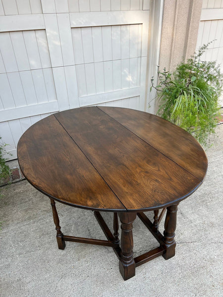 Antique French Hunt Wake Dining Table Drop Leaf Gate Leg Console Sofa Table c1900