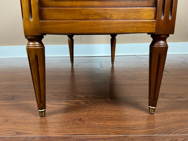 Antique French Commode Chest of Drawers Louis XVI Walnut Brass c1940
