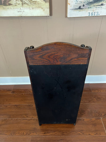 PETITE Antique English Bookcase Bookshelf Barley Twist Tiger Oak Display c1920