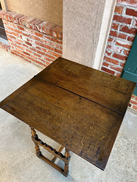 Antique English Game Table Flip Top Victorian Oak c1880 Mahjong Square Table
