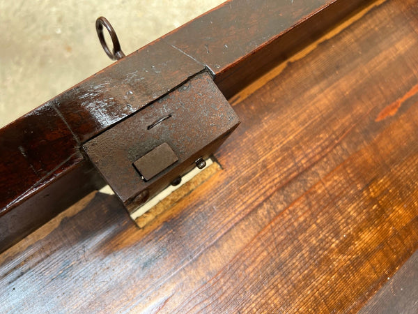 Antique English Barley Twist Writing Table Library Desk Jacobean Walnut c1880