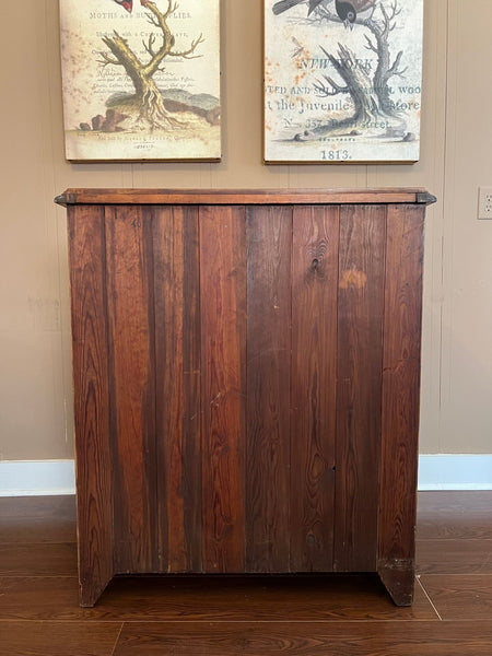 Antique English Country Pine Chest of Drawers 5 Drawer Dresser c1920