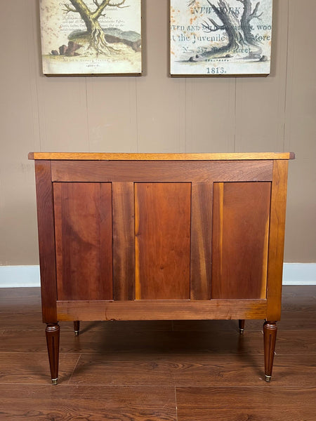 Antique French Commode Chest of Drawers Louis XVI Walnut Brass c1940