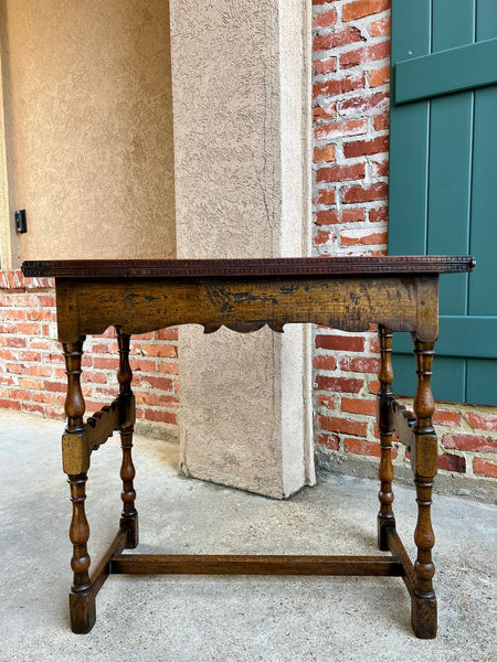 Antique English Game Table Flip Top Victorian Oak c1880 Mahjong Square Table