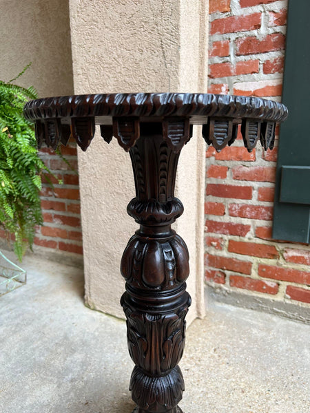 Antique English Carved Display Pedestal Stand Jardiniere Plant Bronze Table