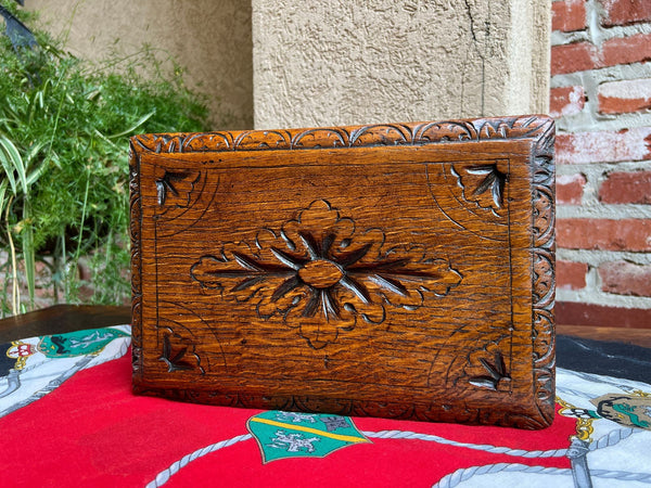 Antique English Kettle Stand Footstool Barley Twist Carved Oak Display Stool