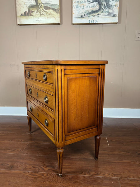 Antique French Commode Chest of Drawers Louis XVI Walnut Brass c1940