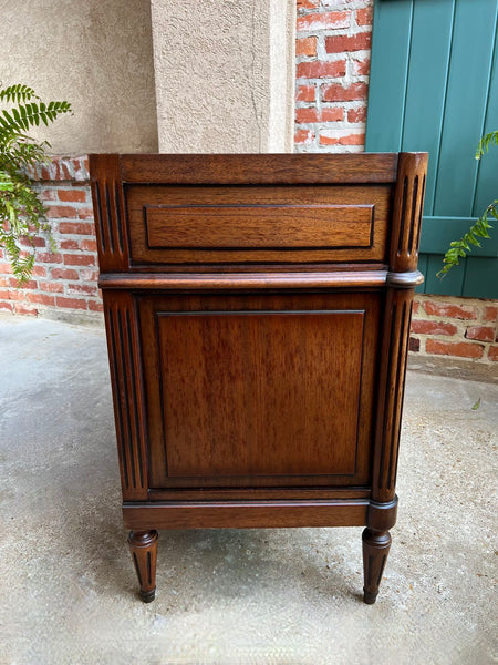 Antique French Mahogany Commode White MARBLE Louis XVI Mahogany Chest of Drawers