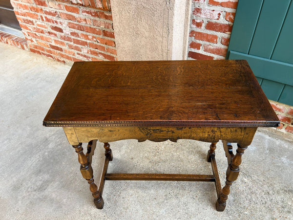 Antique English Game Table Flip Top Victorian Oak c1880 Mahjong Square Table