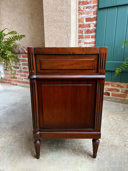 Antique French Mahogany Commode White MARBLE Louis XVI Mahogany Chest of Drawers